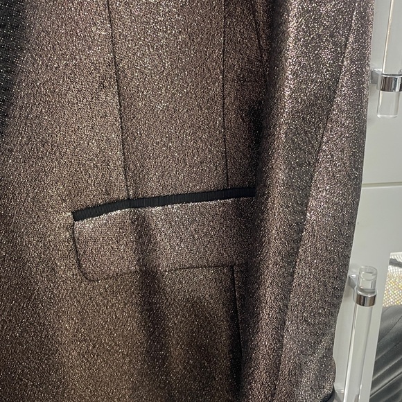 Rachel Zoe ✨NWOT✨ Metallic Tuxedo Jacket - Picture 8 of 10